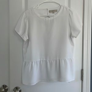 LOFT - peplum top with back cutout at top - size small